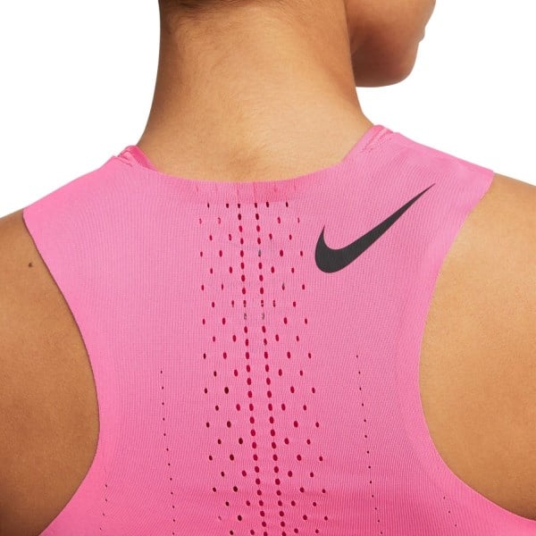 Nike Dri-Fit ADV AeroSwift Womens Racing Crop Top - Pinksicle/Black