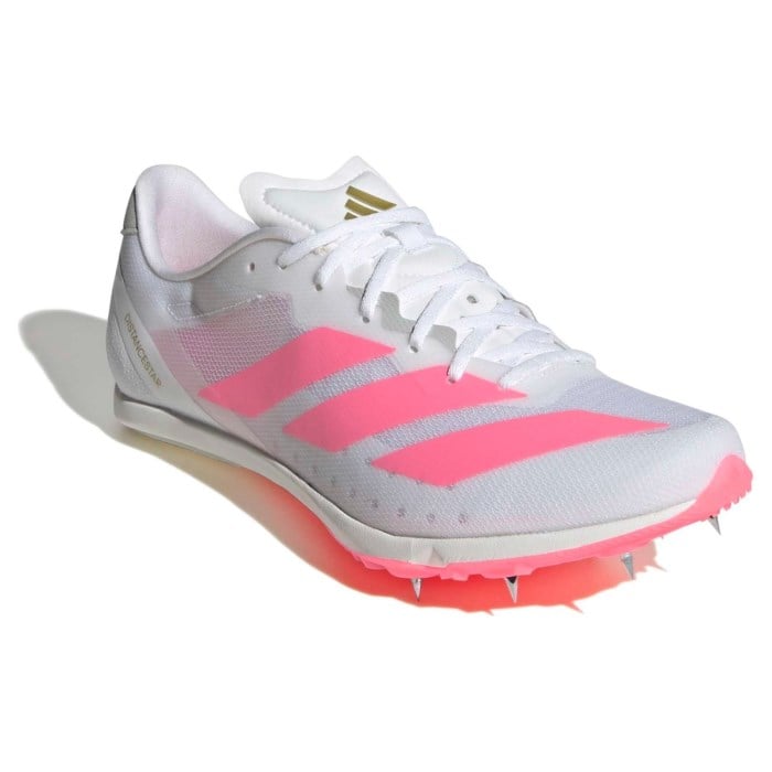 adidas Adizero DistanceStar - Unisex Track and Field Spikes - Cloud White/Solar Turbo/Gold Metallic - image 6