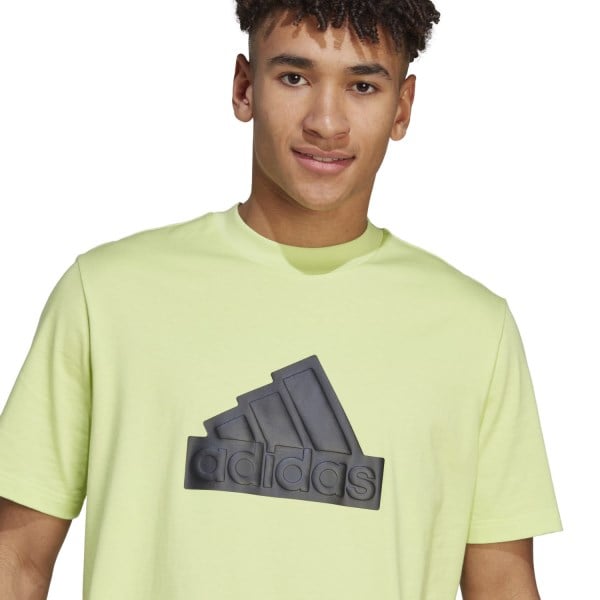 adidas Badge Of Sport Mens Bomber T-Shirt - Pulse Lime/Black