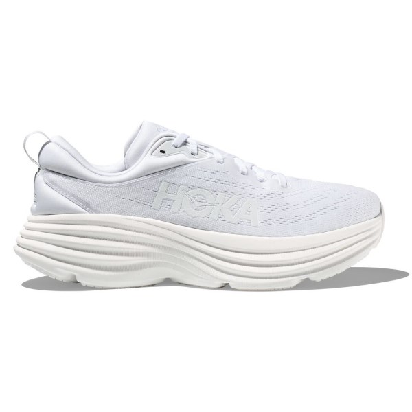 Hoka Bondi 8 - Mens Running Shoes - White/White