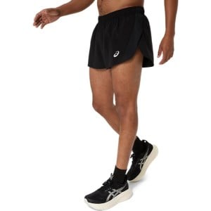 Asics Silver Split 2.5 Inch Mens Running Shorts