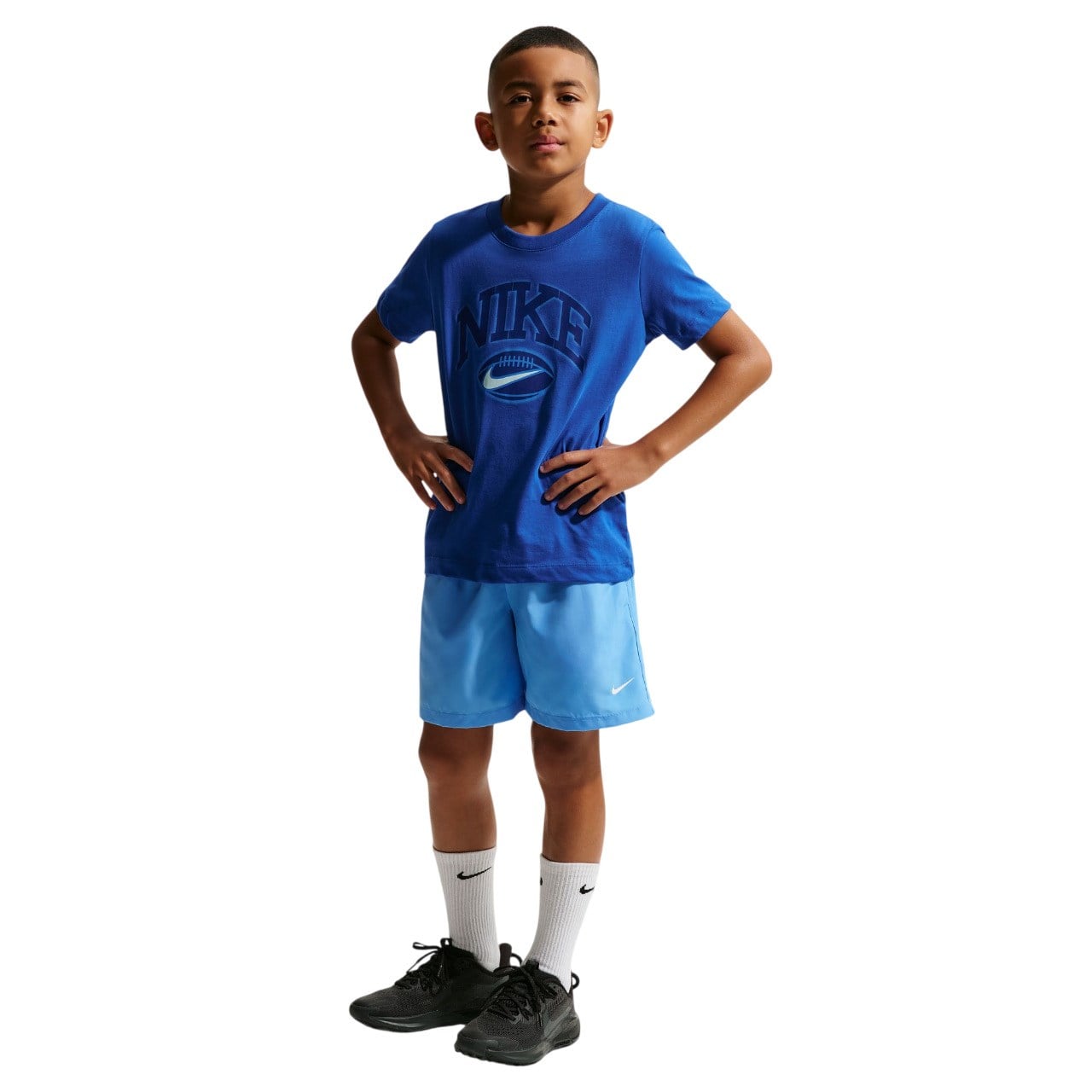 Nike Multi Kids Dri-FIT Training Shorts - University Blue/White