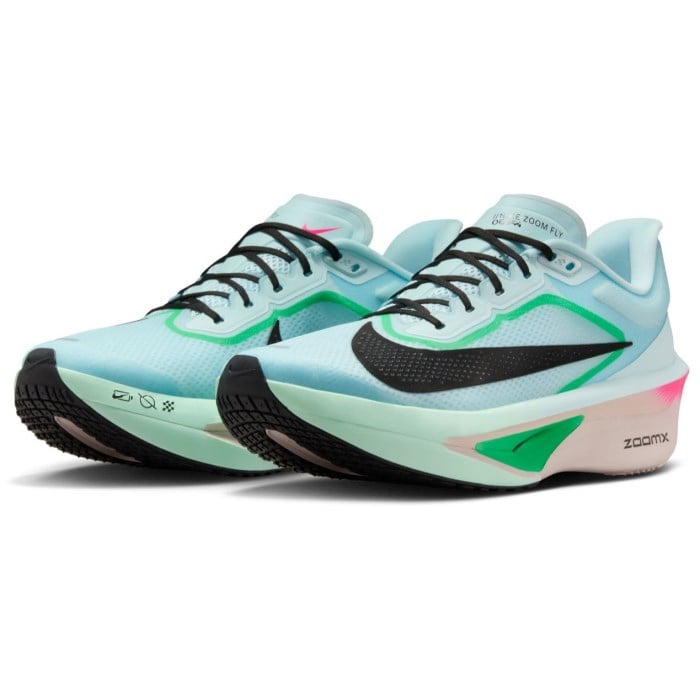 Nike Zoom Fly 6 - Mens Running Shoes - Glacier Ice/Black/Hyper Pink/Green Shock