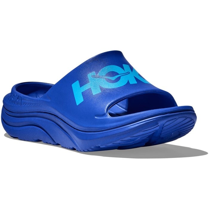 Hoka Ora Athletic Slide 3 - Unisex Recovery Slides - Ultra Marine/Skyward Blue