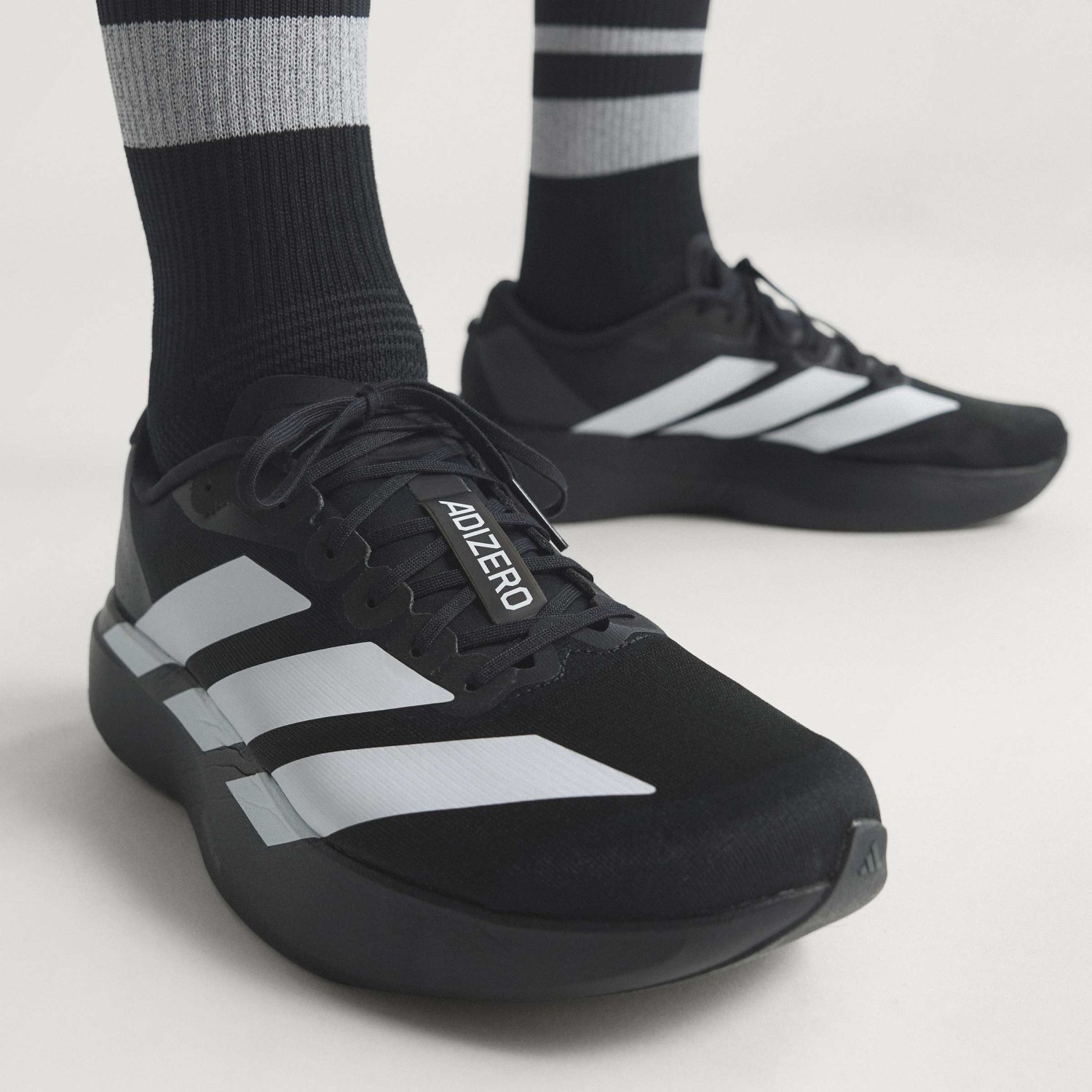 adidas Adizero Evo SL - Mens Running Shoes - Core Black/Cloud White/Core Black - image 8
