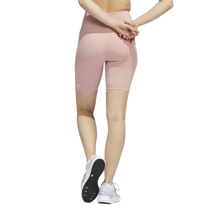 adidas Optime Training Womens Bike Shorts Tight - Wonder Mauve