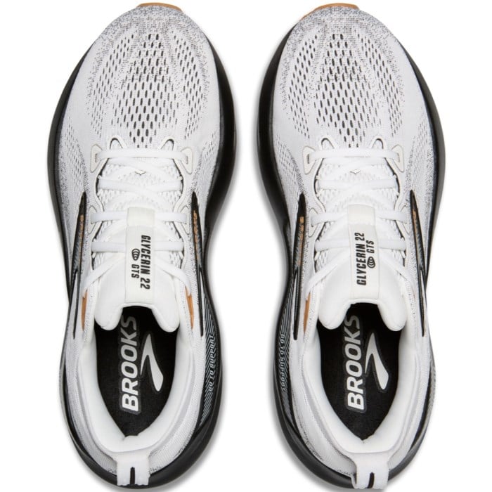 Brooks Glycerin GTS 22 - Mens Running Shoes - White/Grey/Black