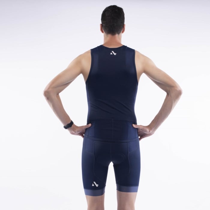 Sub4 Action Mens Triathlon Singlet & Shorts - 2 Piece Set - Navy