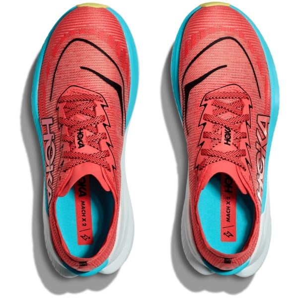 Hoka Mach X 2 - Womens Running Shoes - Grapefruit/Electric Coral