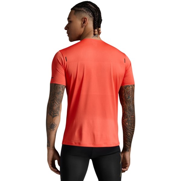 2XU Mens Light Speed Tech Tee - Ember/Black Reflective