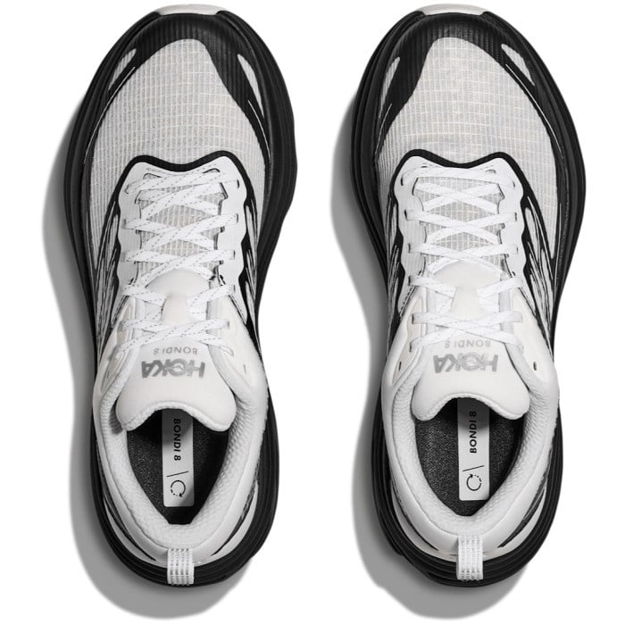 Hoka Bondi 8 TS Caged - Mens Walking Shoes - Frost/Black