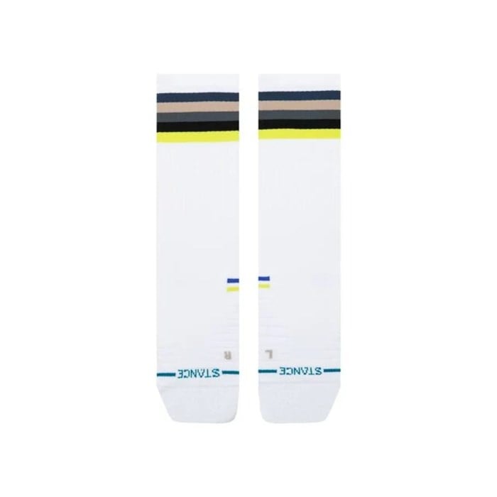 Stance Line Up Mid Ribbed Unisex Crew Socks - White - image 2