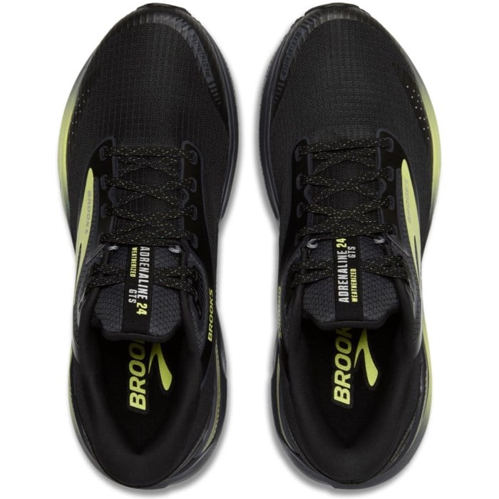 Brooks Adrenaline GTS 24 WTX - Mens Running Shoes - Black/New Yellow/Ebony