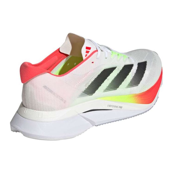 Adidas Adizero Boston 12 - Mens Running Shoes - Cloud White/Core Black/Lucid Red