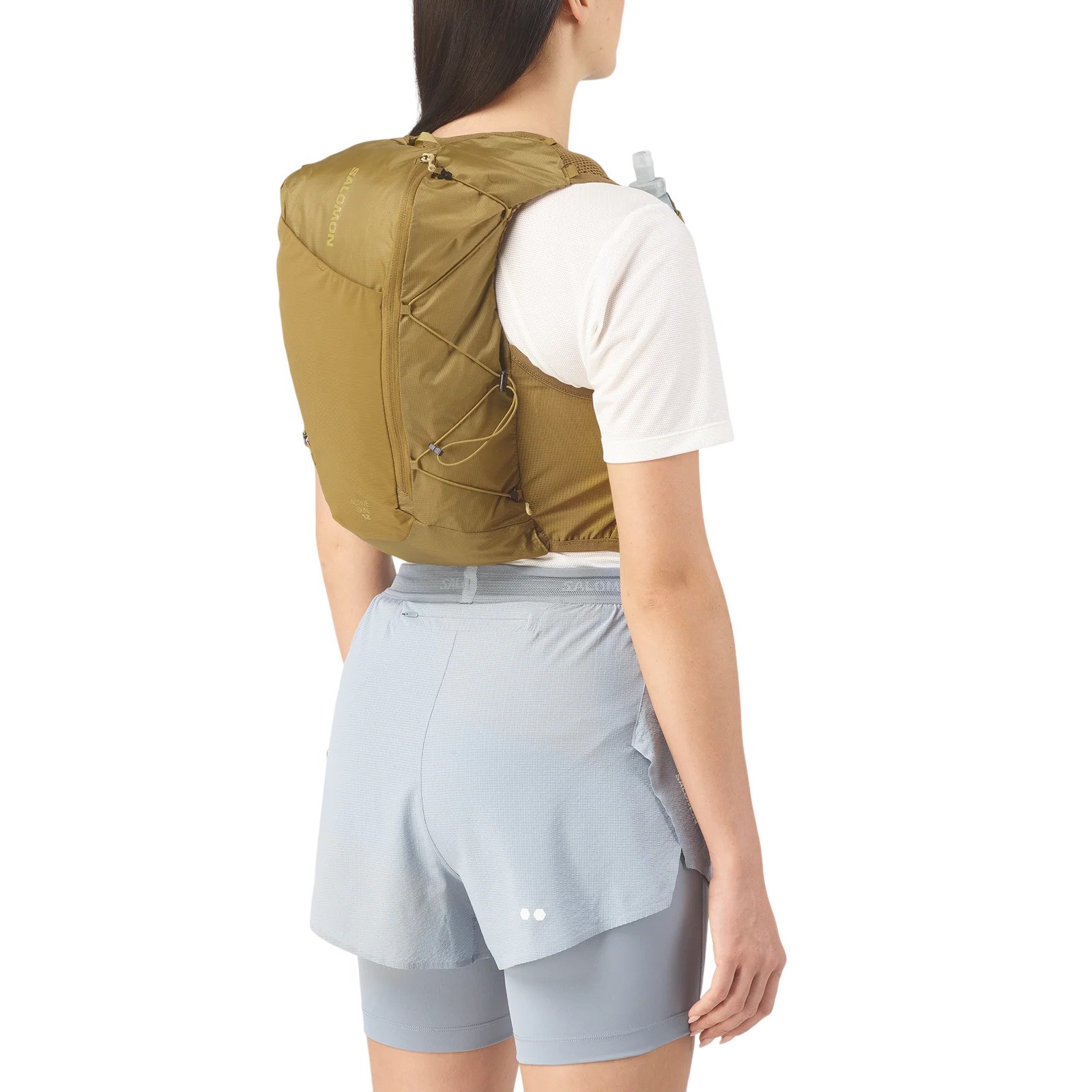 Salomon Active Skin 12 Set Hydration Vest + Flasks - Brilliant Olive/Willow - image 4