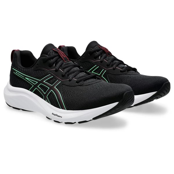 Asics Contend 9 - Mens Running Shoes - Black/New Leaf
