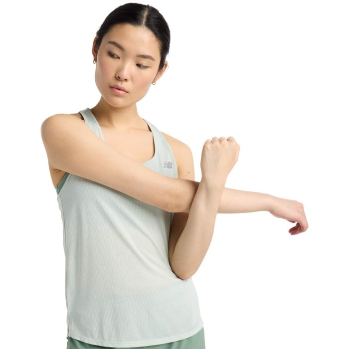New Balance Athletics Womens Running Tank Top - Clay Ash Heather