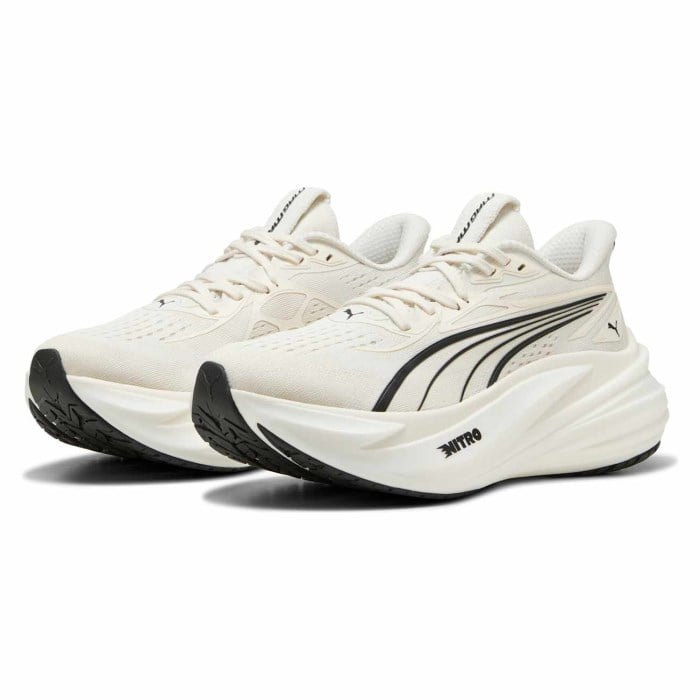 Puma MagMax Nitro 2 - Womens Running Shoes - Warm White/Puma Black