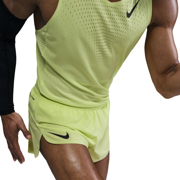 Nike Aeroswift 2 Inch Brief-Lined Mens Running Shorts - Light Lemon Twist/Black