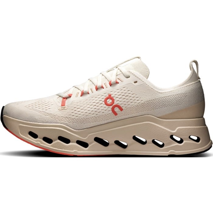 On Cloudsurfer Max - Womens Running Shoes - Ivory/Salmon