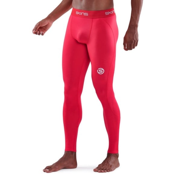 Skins Series-1 Mens Compression Long Tights - Red