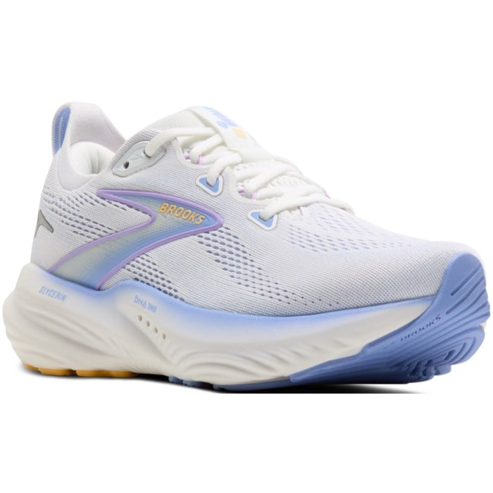 Brooks Glycerin 22 - Womens Running Shoes - White/Blue Heron/Apricot