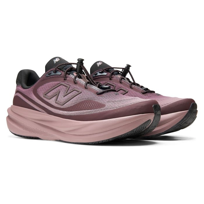 New Balance 1080v15 - Womens Running Shoes - Cherry Leather/Fast Track - image 2