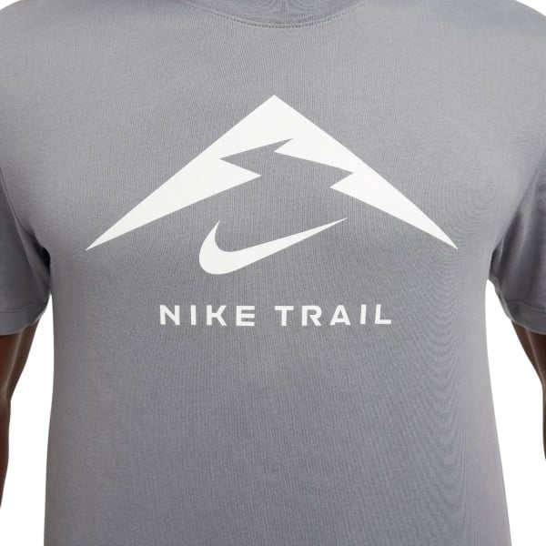 Nike Dri-Fit Logo Mens Trail Running T-Shirt - Smoke Grey