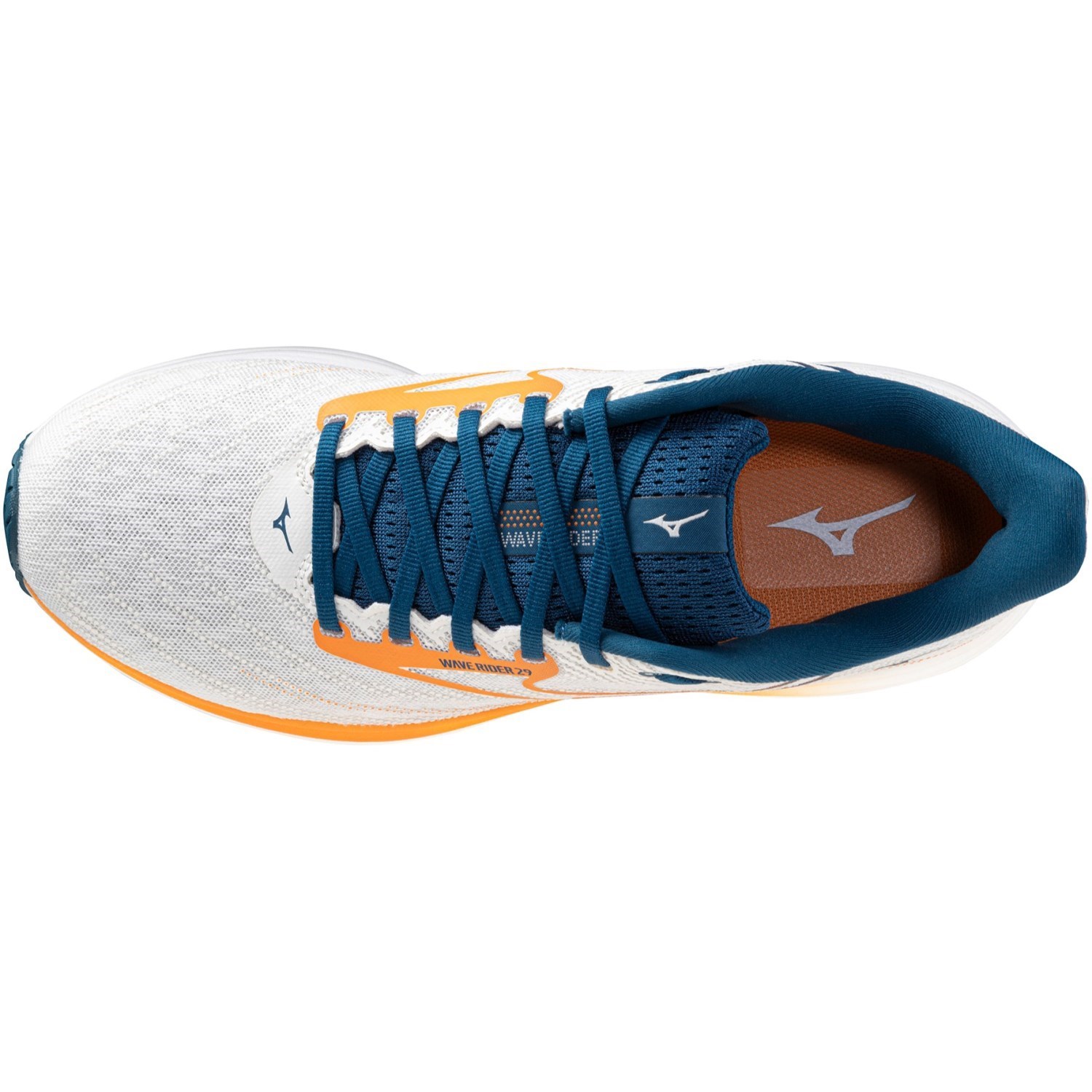 Mizuno Wave Rider 29 - Mens Running Shoes - GF White/Autun Sunset/Sailor Blue