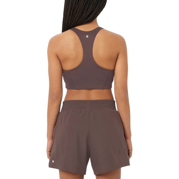 Salomon Shakeout Core Womens Sports Bra - Coffee Bean