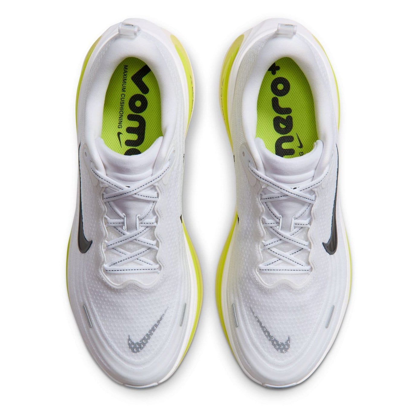 Nike Vomero Plus - Mens Running Shoes - White/Black/Lemon Venom/Electric Yellow - image 5