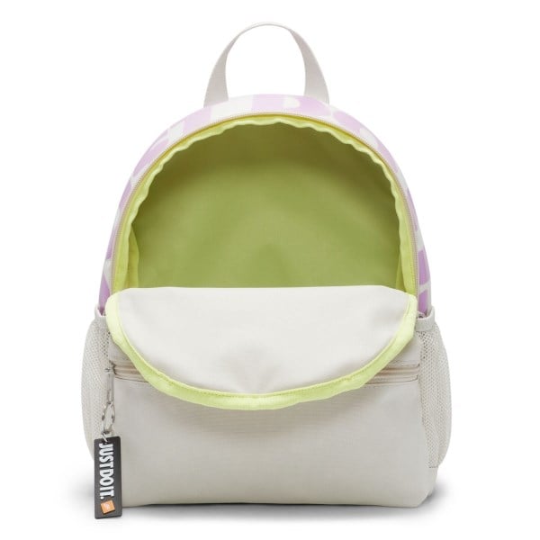 Nike Brasilia JDI Mini Kids Backpack Bag - Light Bone/Fuchsia/Light Lemon Twist