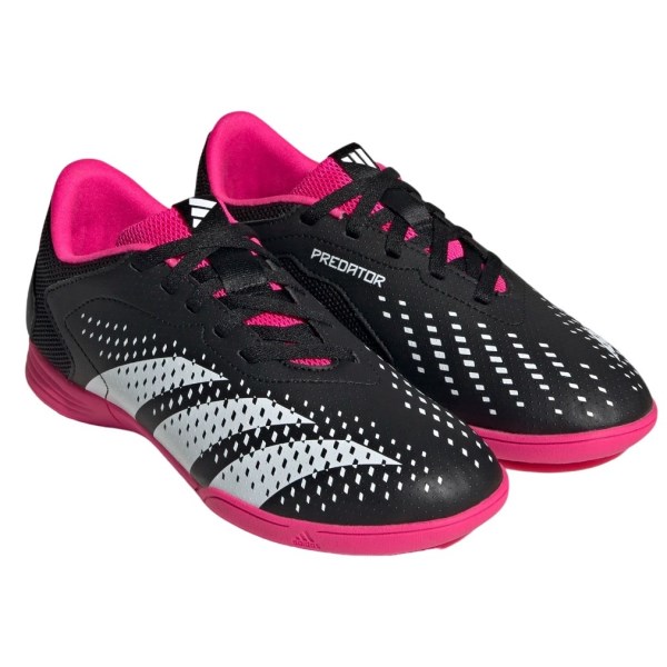 Adidas Predator Accuracy.4 Indoor - Kids Indoor Soccer Shoes - Core Black/Cloud White/Team Shock