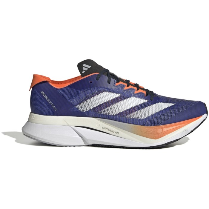 adidas Adizero Boston 12 - Mens Running Shoes - Lucid Blue/Cloud White/Impact Orange