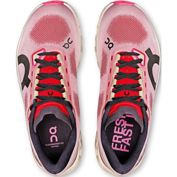 On Cloudmonster Hyper - Womens Running Shoes - Red/Cream