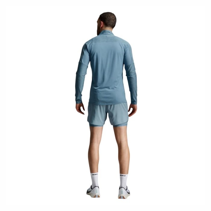 2XU Aero 1/2 Zip Mens Long Sleeve Top - Blue Shade/Black Reflective - image 2