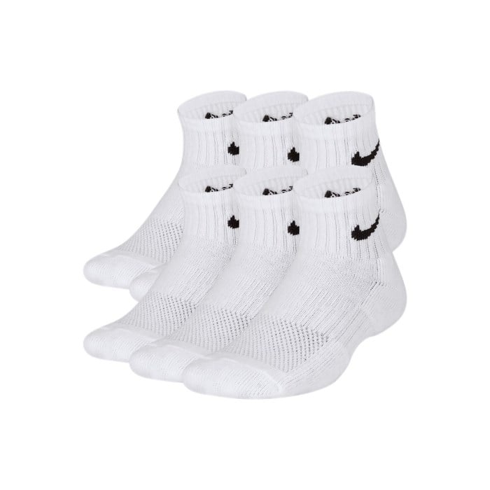 Nike Everyday Cushioned Ankle Socks - 6 Pack - White/Black