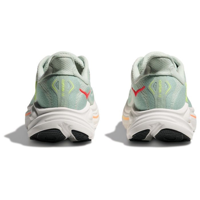 Hoka Clifton 10 - Womens Running Shoes - Sea Glass/Neon Flame