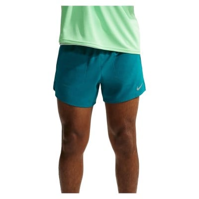 Nike Stride Mens Dri-FIT 5 Inch Brief-Lined Running Shorts - Bright Spruce/Reflective Silver