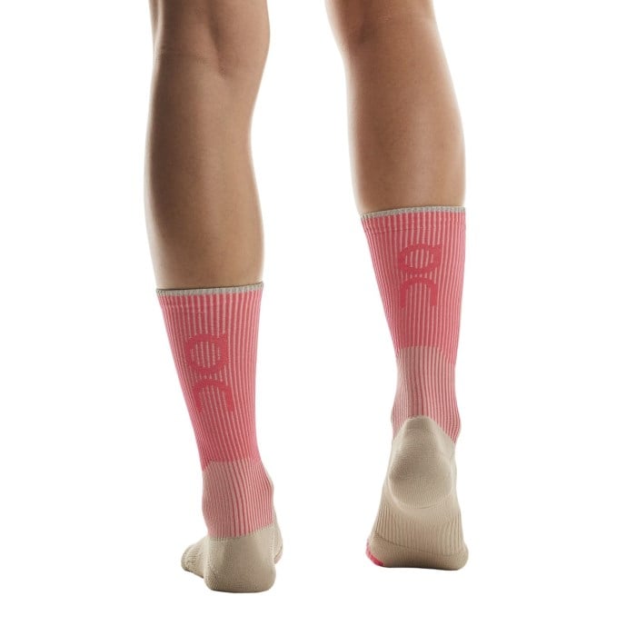 On Performance Run Unisex High Sock - Desert/Pink