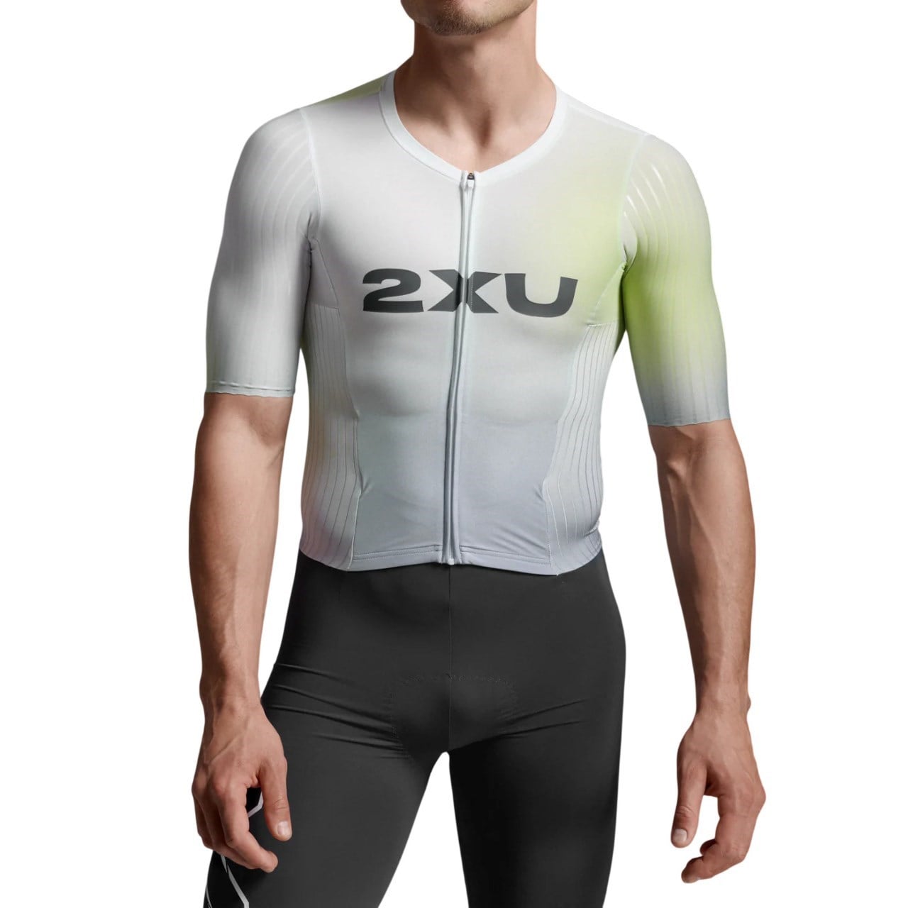 2XU Light Speed React Mens Sleeved Trisuit - Cool Matcha/India Ink