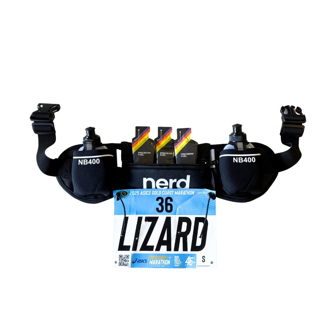 Nerd Belt With 2 x 200ml Hydration Bottles - Black