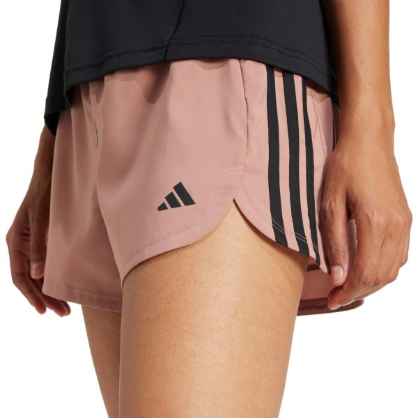 Adidas Pacer 3 Inch Woven Hi-Rise Womens Training Shorts - Warm Clay/Black