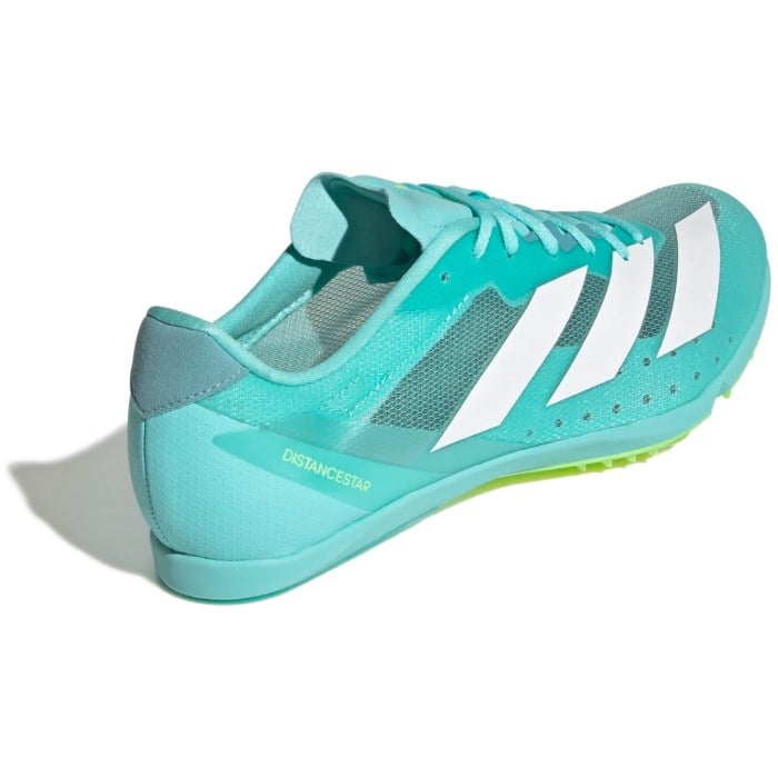 Adidas Adizero DistanceStar - Unisex Track and Field Spikes - Flash Aqua/Cloud White/Lucid Lemon