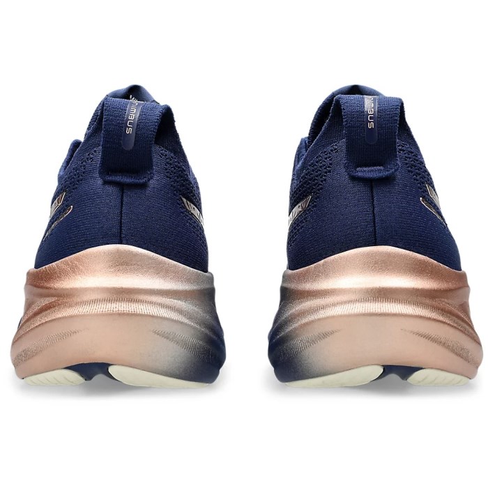 Asics Gel Nimbus 26 Platinum - Womens Running Shoes - Blue Expanse/Rose Gold