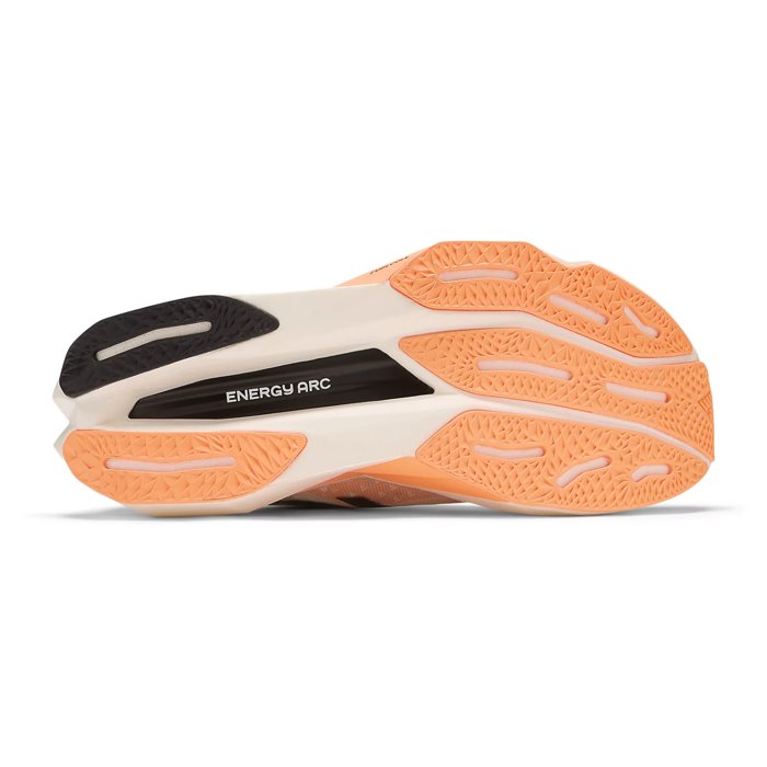New Balance FuelCell SuperComp Elite v4 - Womens Road Racing Shoes - White/Angora/Hot Mango