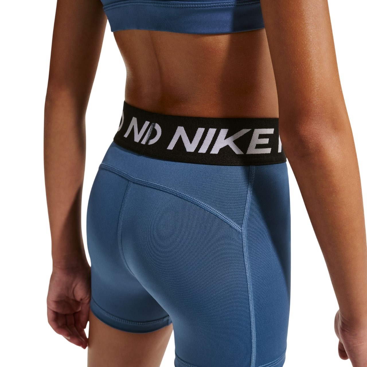Nike Pro Kids Girls Training Shorts - Mystic Navy/White