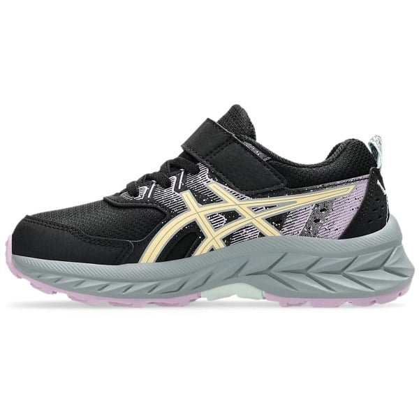 Asics Gel Venture 9 PS - Kids Trail Running Shoes - Black/Light Orange
