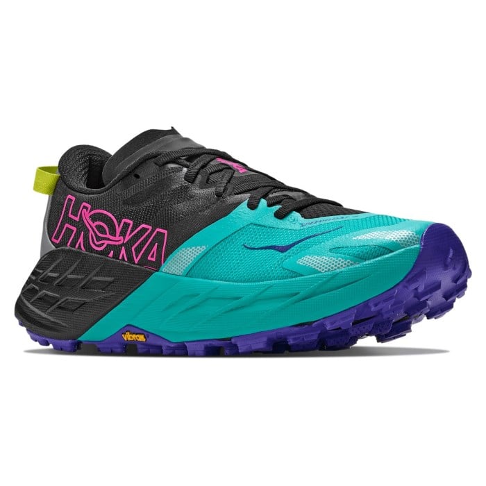 Hoka Speedgoat 7 - Womens Trail Running Shoes - Black/Electric Aqua - image 2