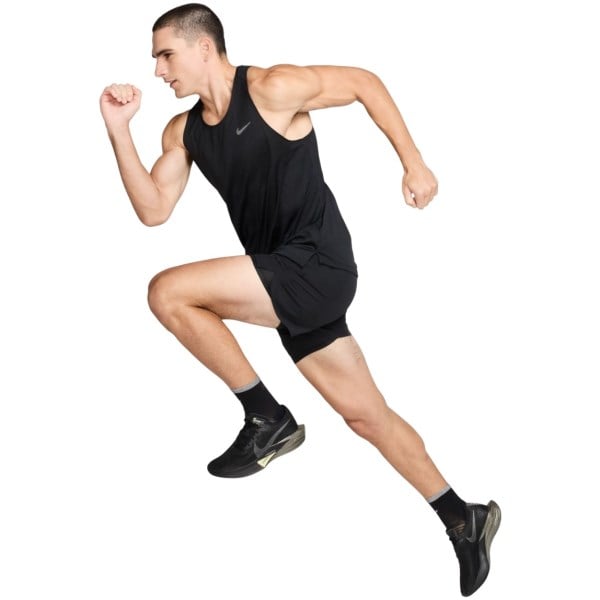 Nike Stride Dri-Fit ADV Mens Running Tank - Black/Reflective Silver
